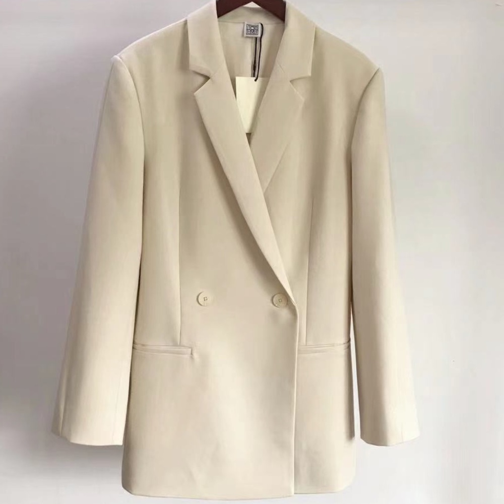 Toteme Double Breasted Blazer XS cream/off white